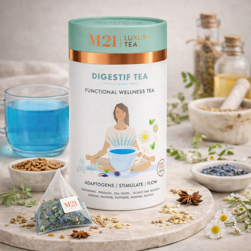 Digestif Luxury Herbal Tea HGD organic herbal tea in cup