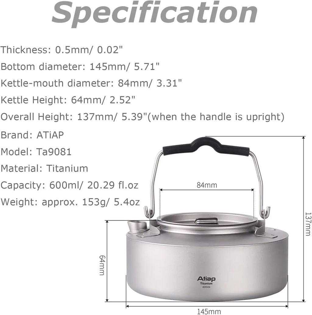 Titanium Camping Teapot