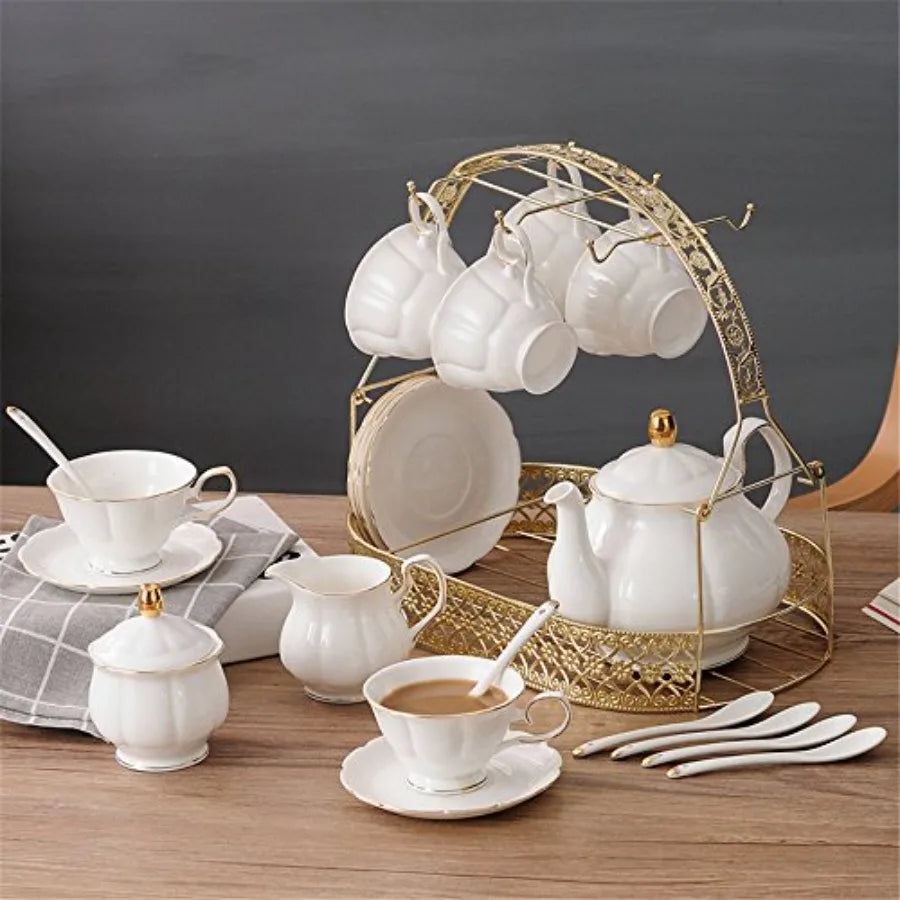 White Ceramic Tea Set
