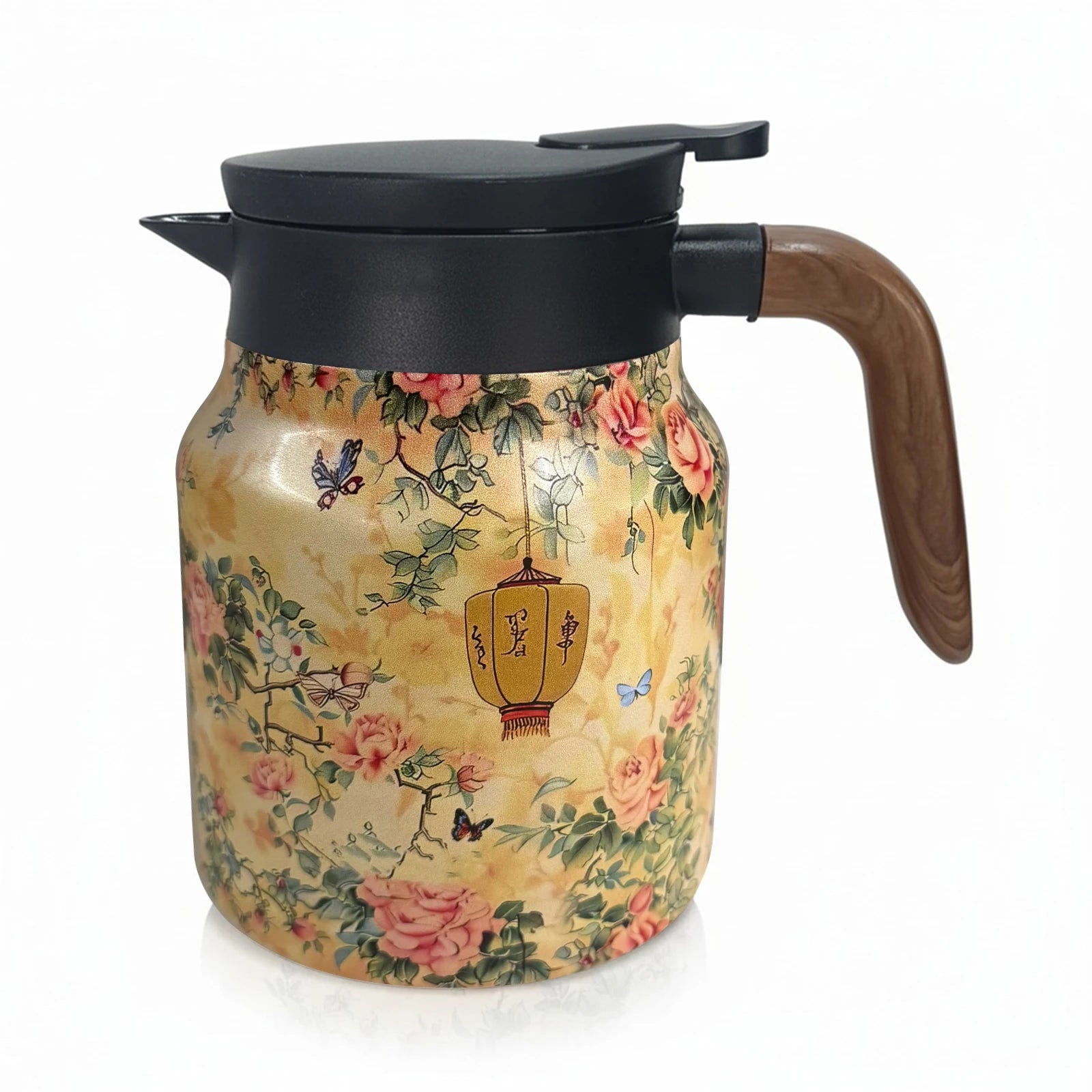 Floral Stainless Teapot
