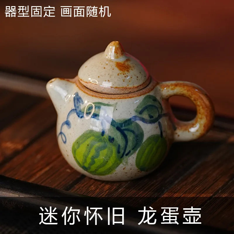 Mini Painted Ceramic Teapot