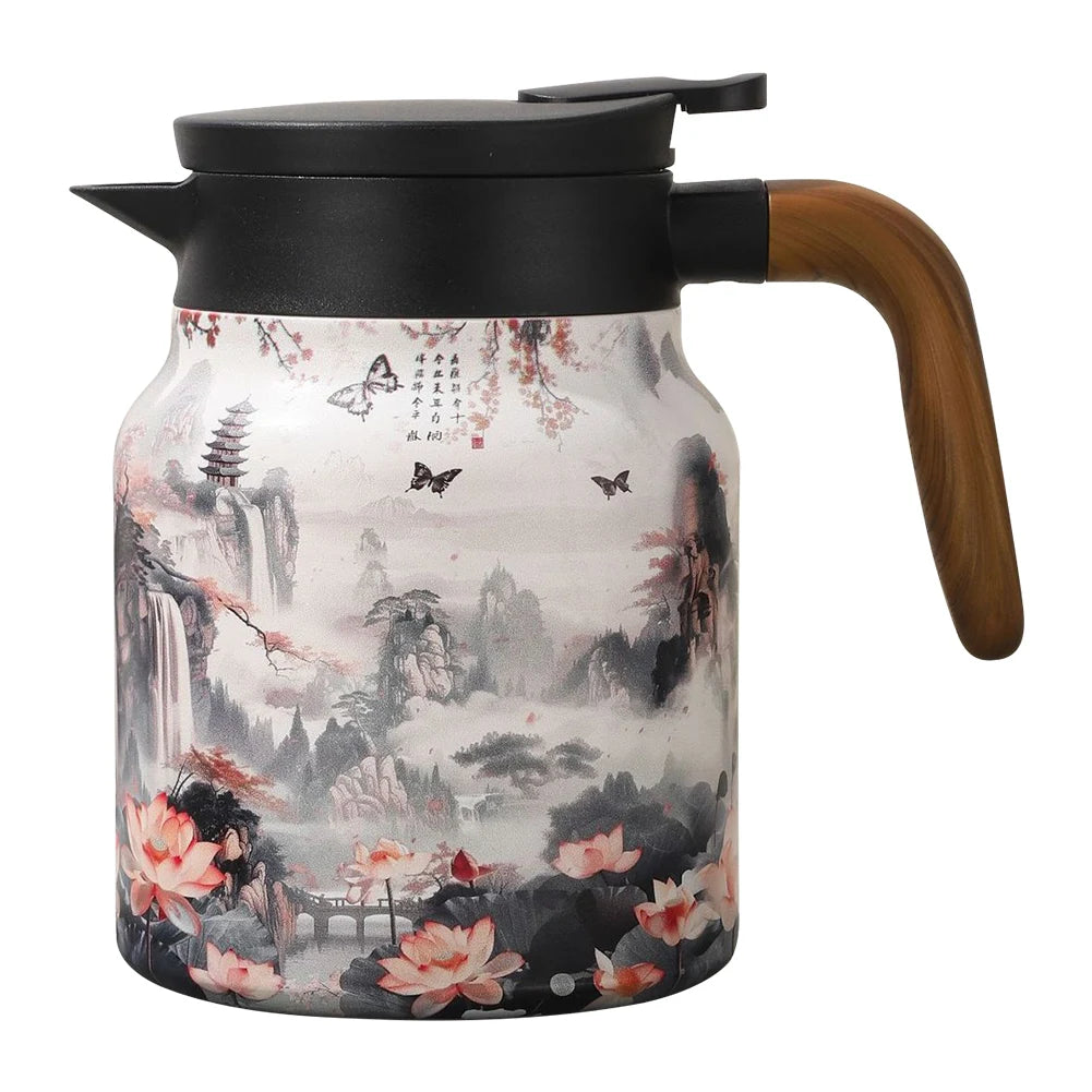 Floral Stainless Teapot
