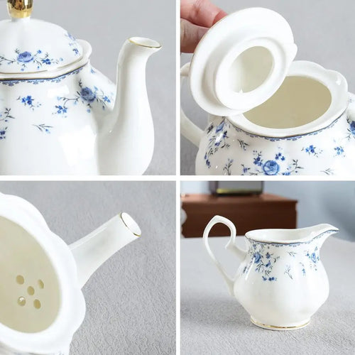 Blue Rose Tea Set