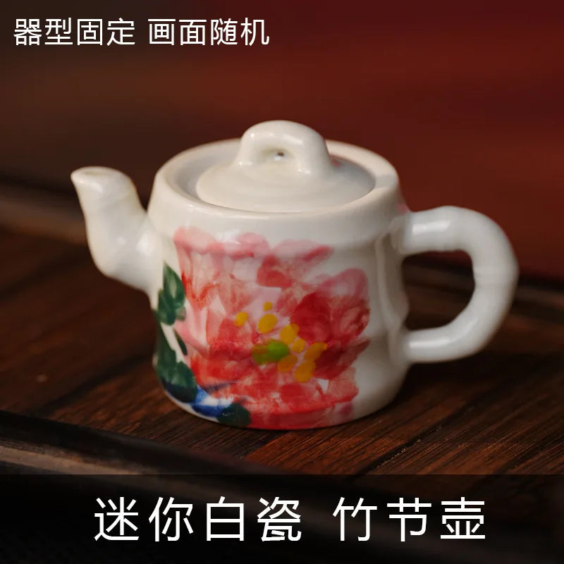 Mini Painted Ceramic Teapot