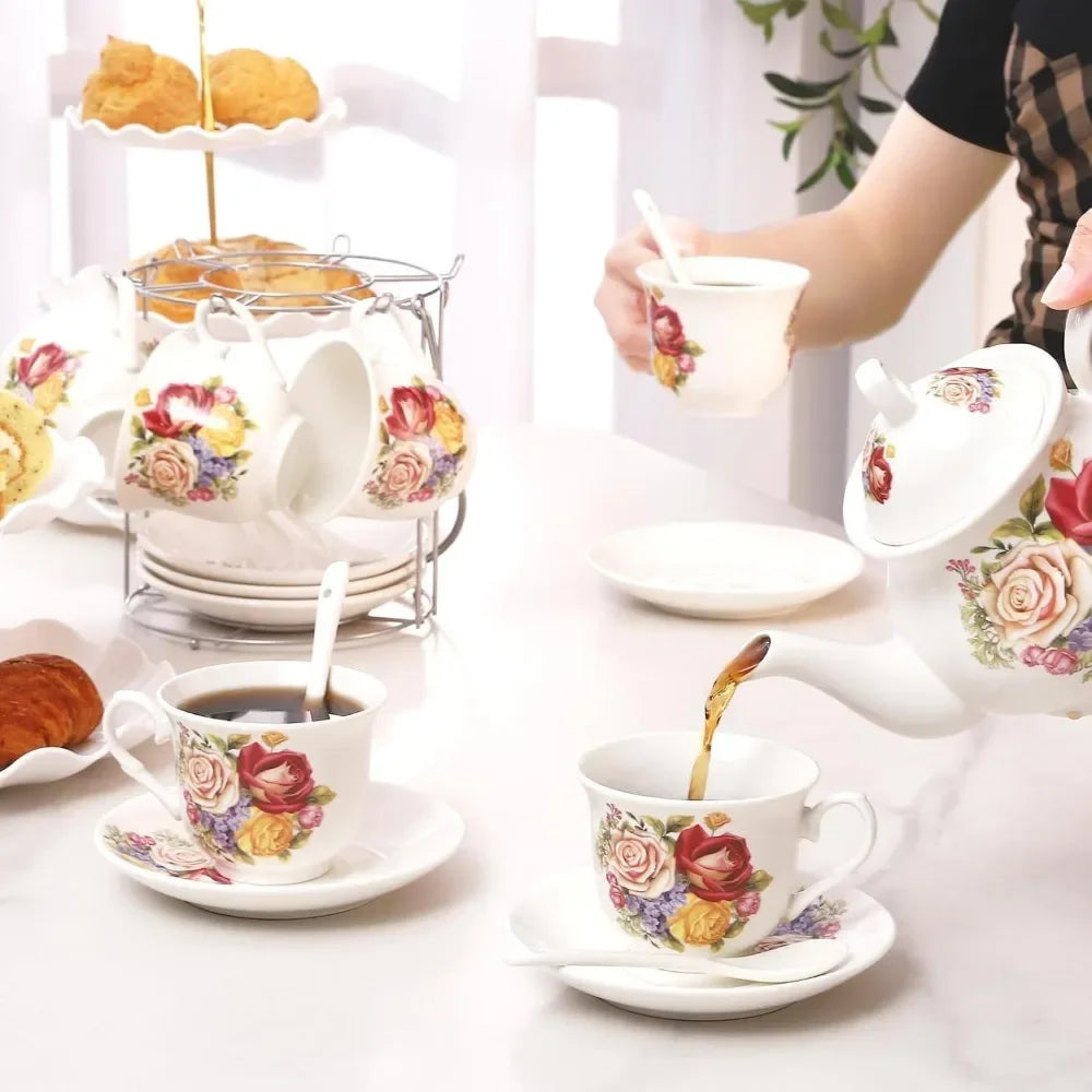 26-Piece Porcelain Tea Set