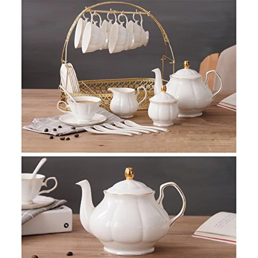 White Ceramic Tea Set