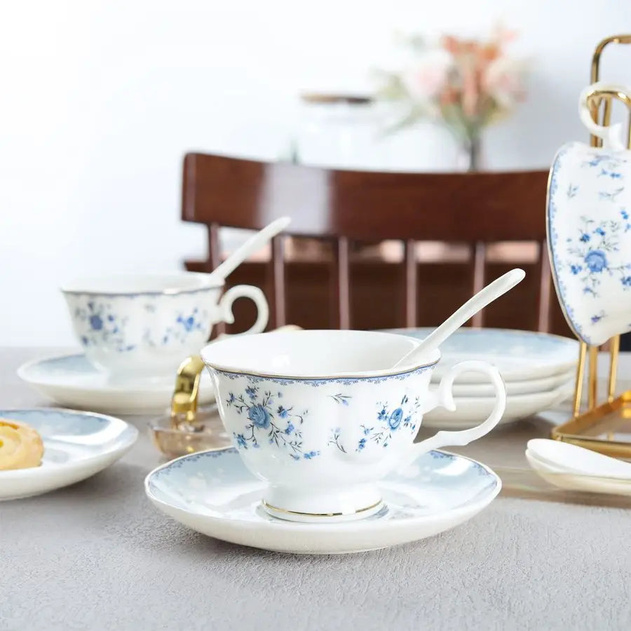 Blue Rose Tea Set