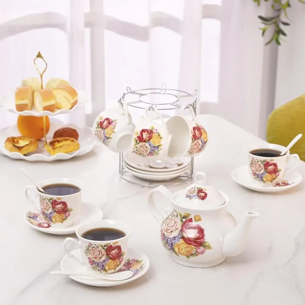 26-Piece Porcelain Tea Set