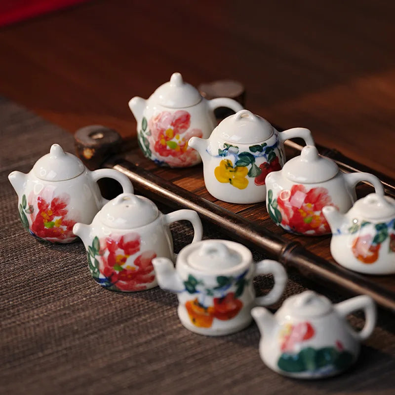 Mini Painted Ceramic Teapot