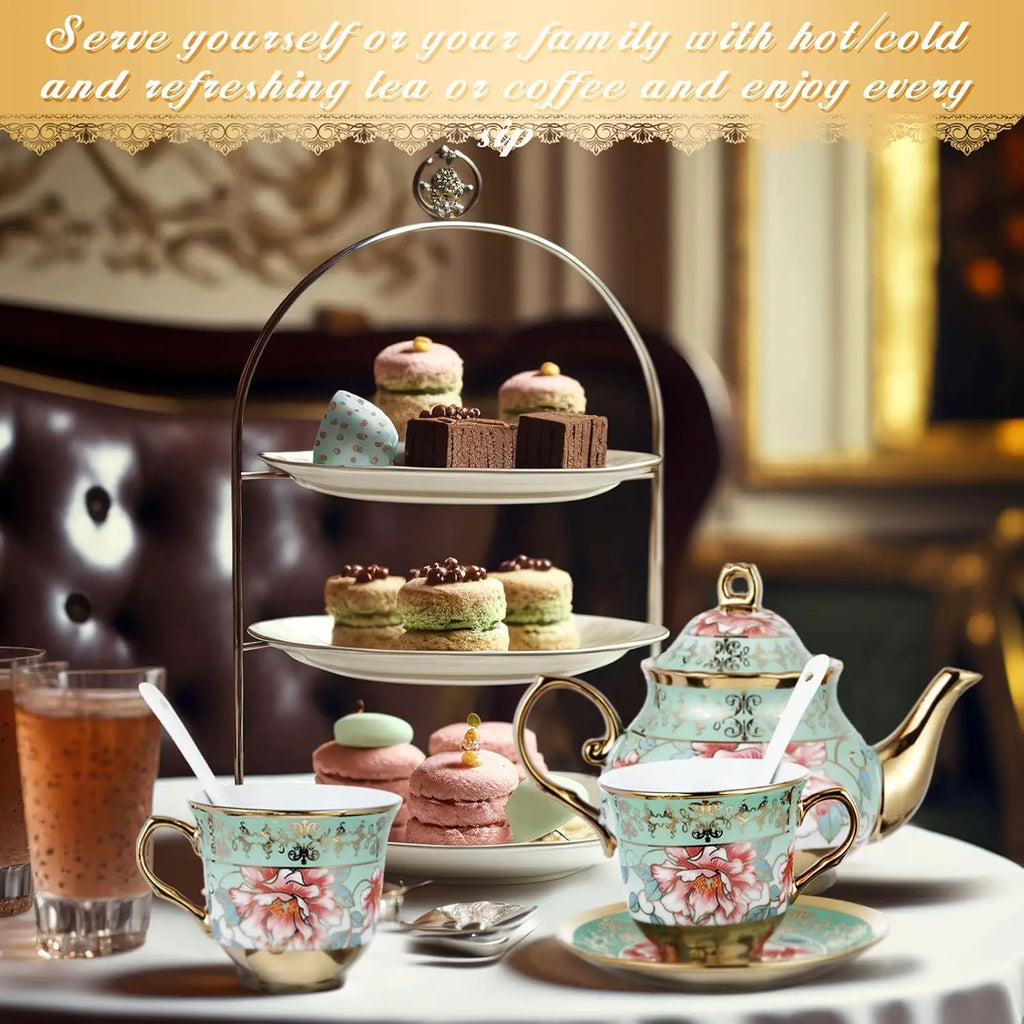 20-Piece Floral Tea Set