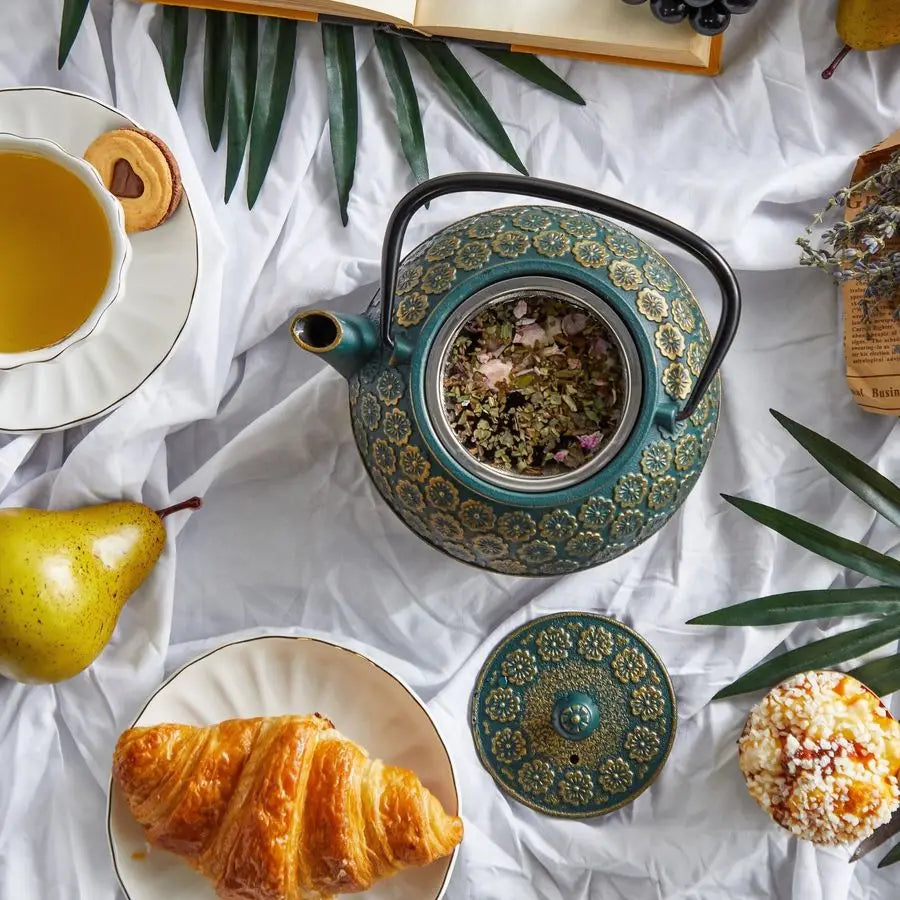 Sage Cast Iron Teapot