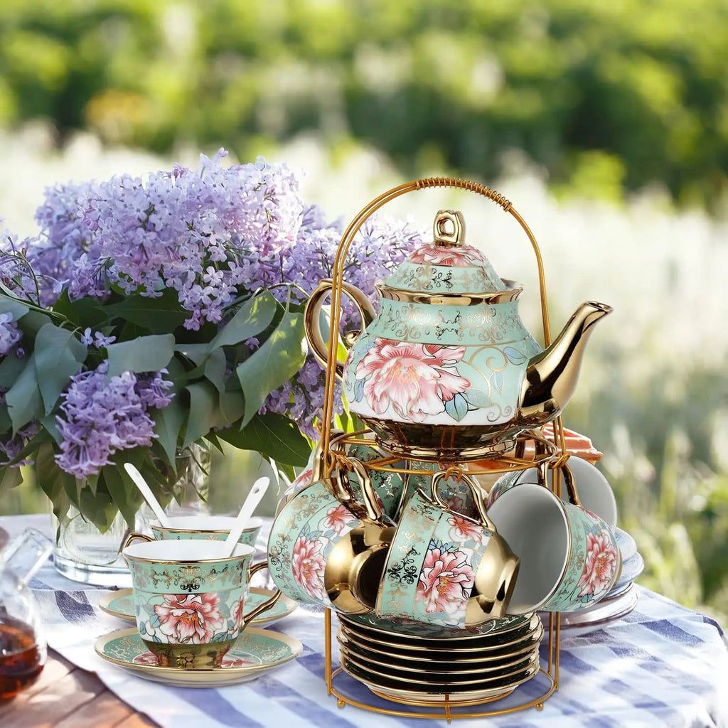 20-Piece Floral Tea Set