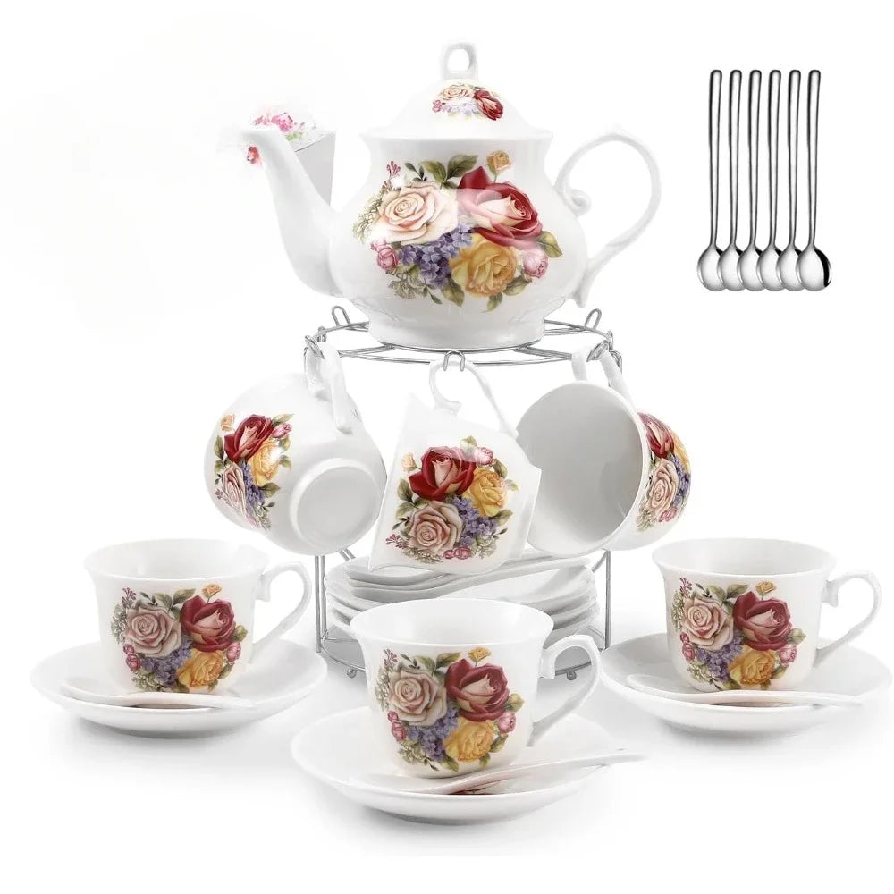 26-Piece Porcelain Tea Set