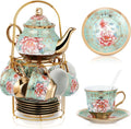 20-Piece Floral Tea Set