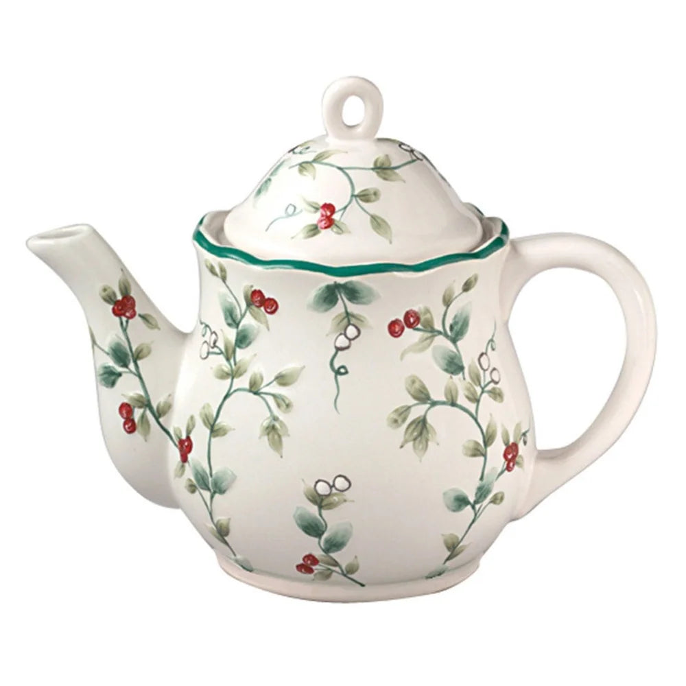 Winterberry Ceramic Teapot