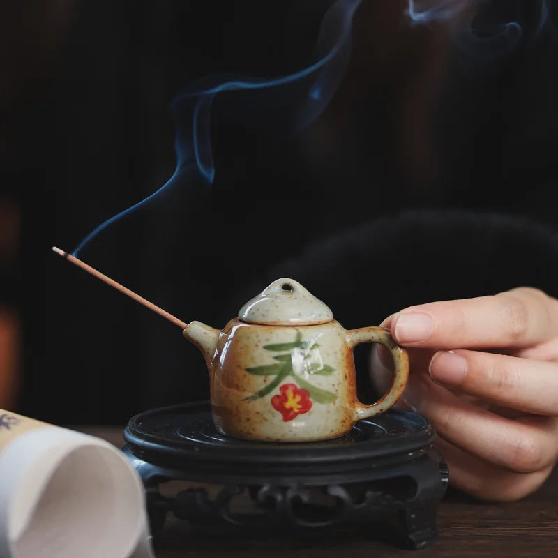 Mini Painted Ceramic Teapot