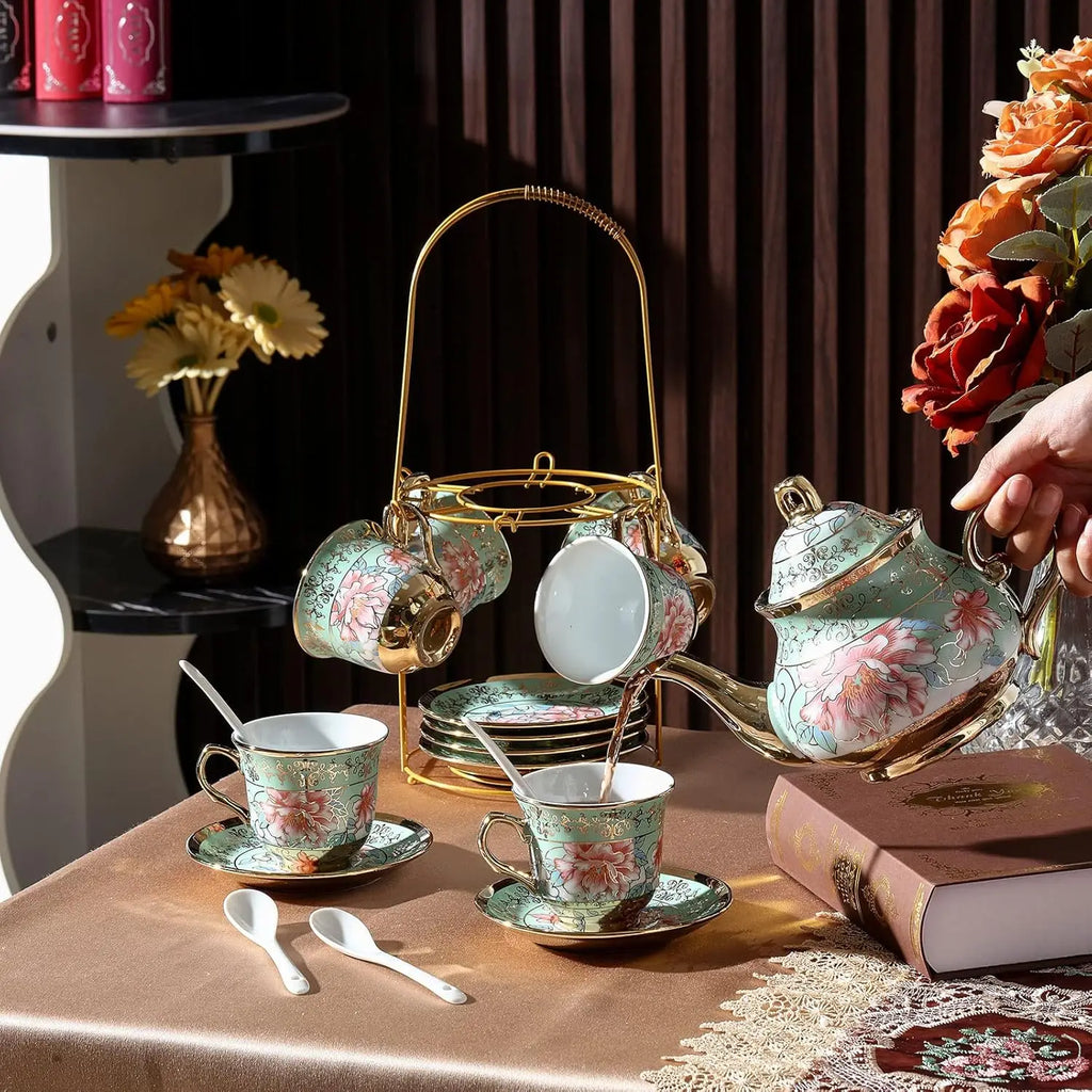 20-Piece Floral Tea Set