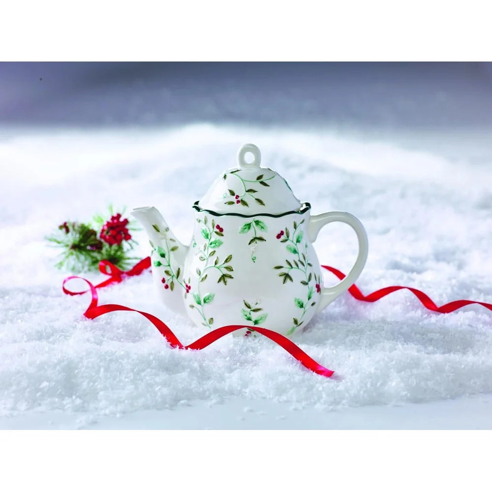 Winterberry Ceramic Teapot