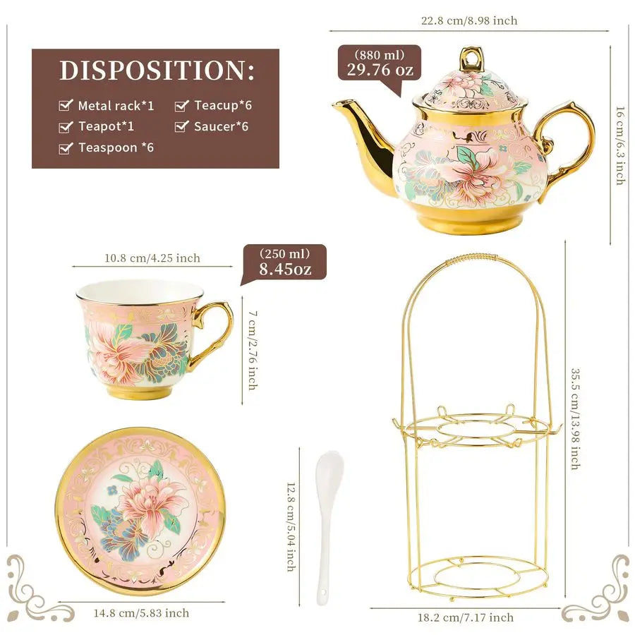 Floral Ceramic Tea Set