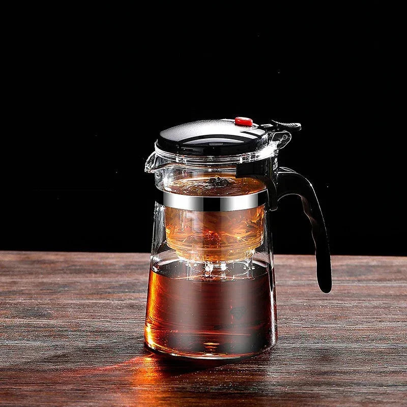 Glass Press Filter Teapot