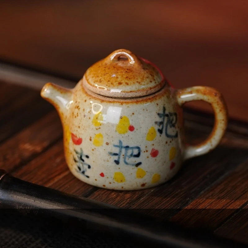 Mini Painted Ceramic Teapot