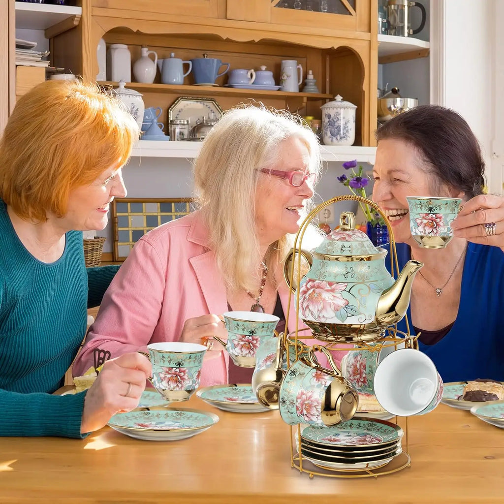 20-Piece Floral Tea Set