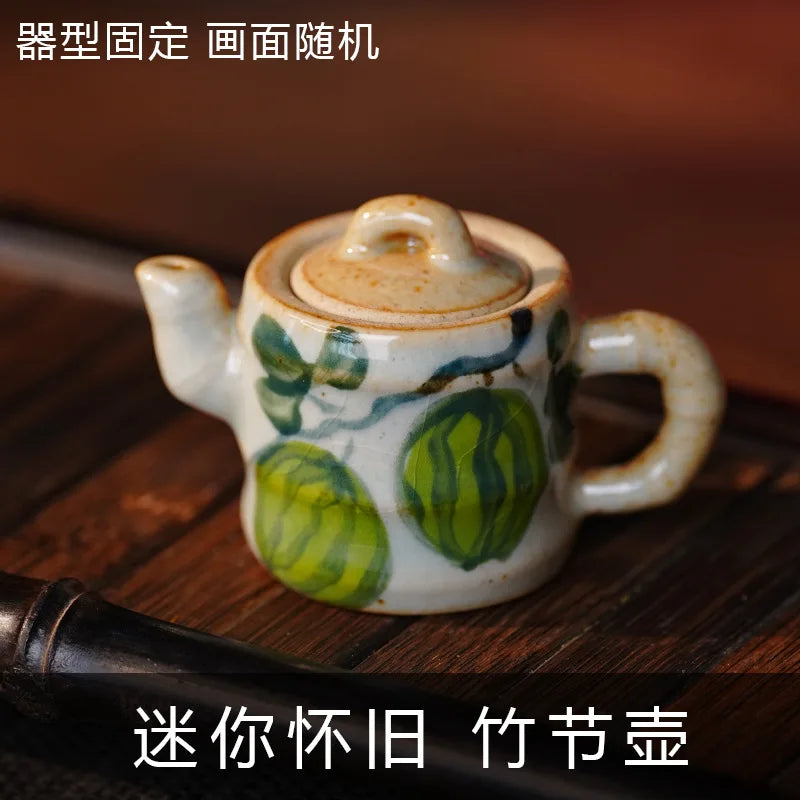 Mini Painted Ceramic Teapot