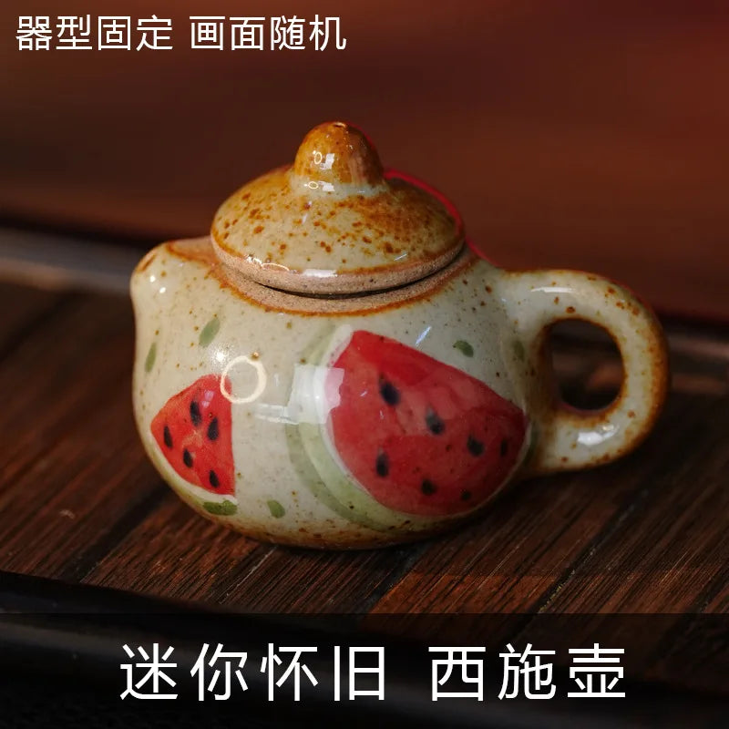 Mini Painted Ceramic Teapot
