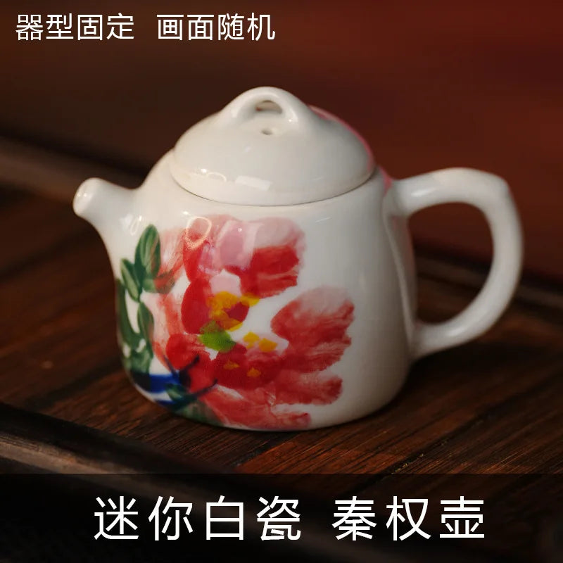 Mini Painted Ceramic Teapot