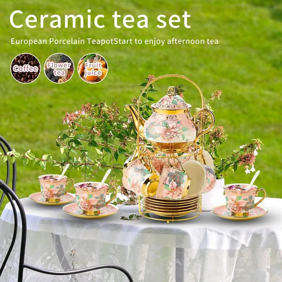 Floral Ceramic Tea Set