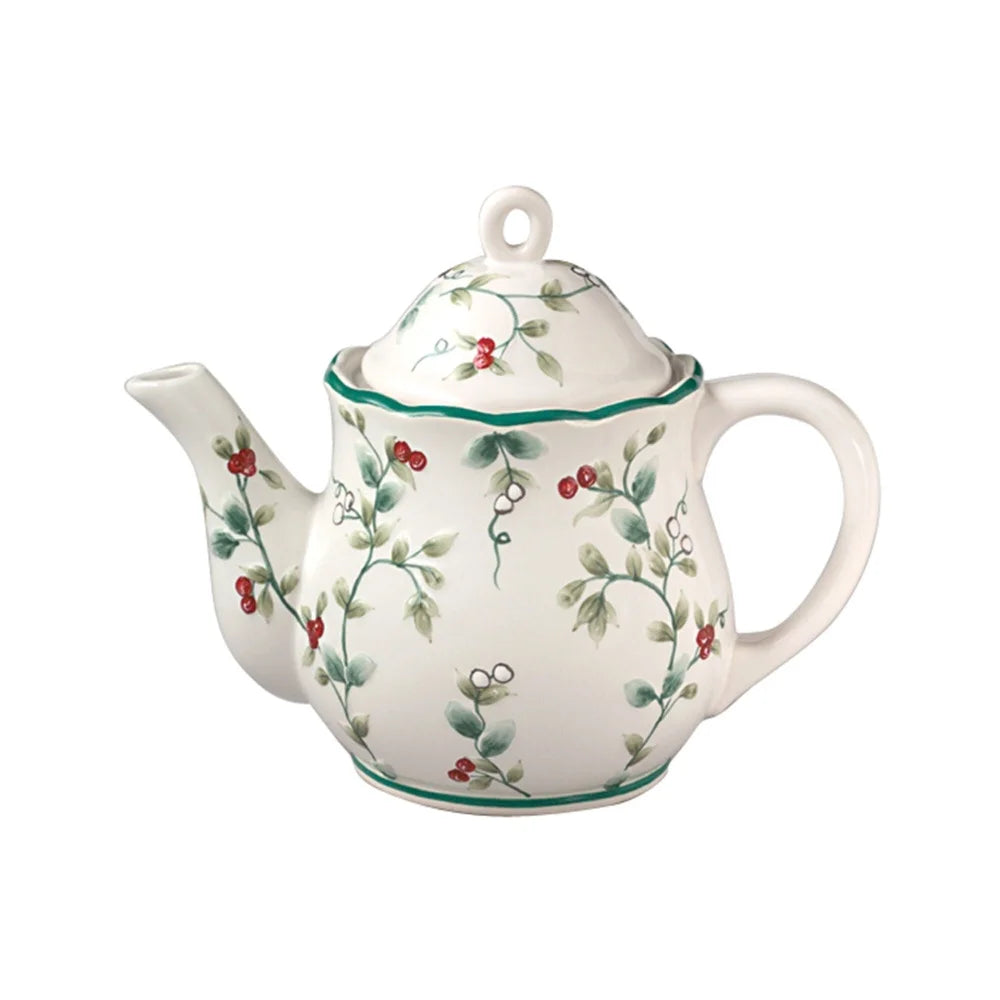 Winterberry Ceramic Teapot