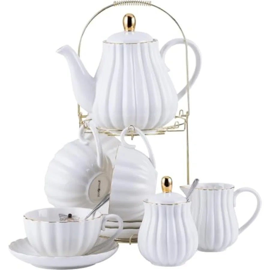 7-Piece Porcelain Tea Set